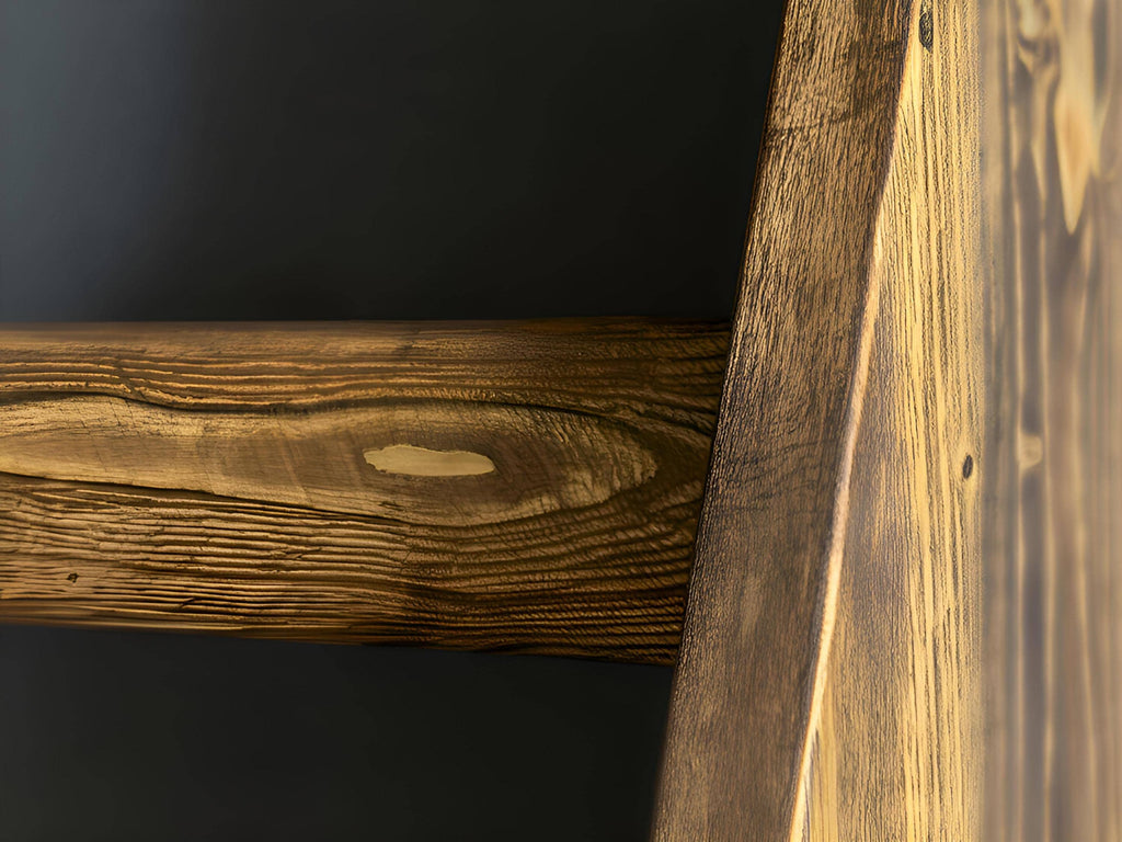 Rangement vinyle en bois recyclé fait main – Meuble artisanal pour disques