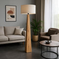 Lampadaire Bois Massif Recyclé – Luminaire Design Scandinave – Fait Main en France