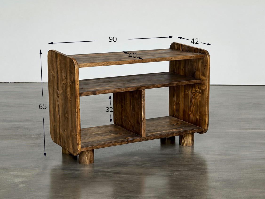 Meuble vinyles en bois massif – Rangement élégant et pratique pour tourne-disque