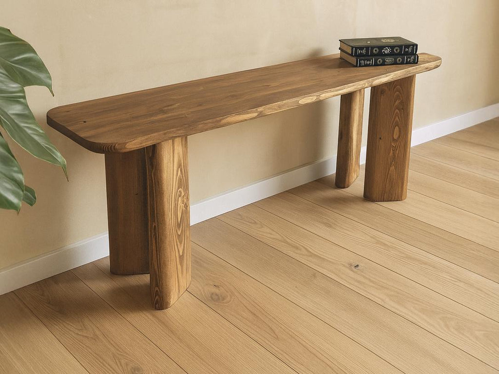 Banc en bois recyclé fait main – Meuble artisanal design et durable
