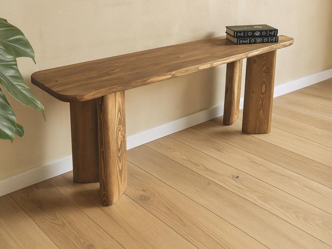Banc en bois recyclé fait main – Meuble artisanal design et durable