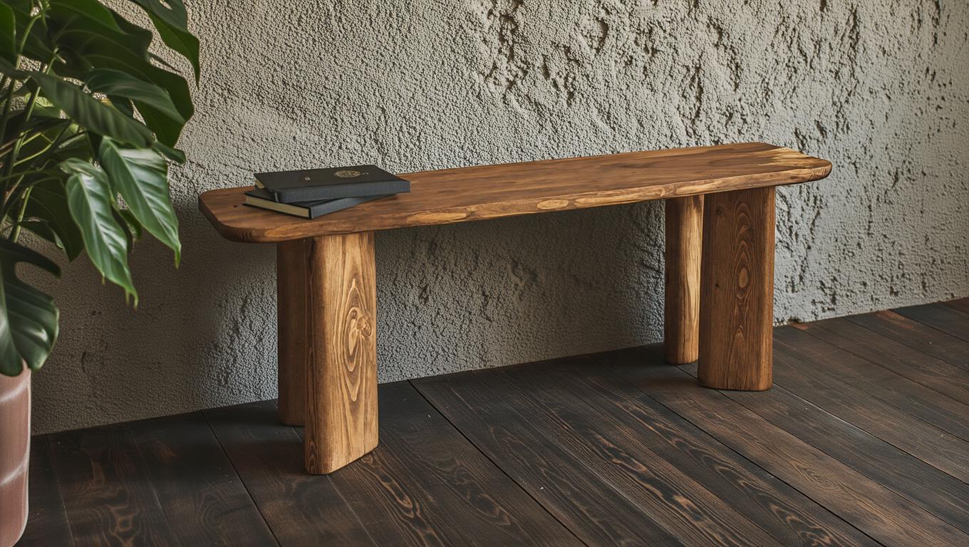Banc en bois recyclé fait main – Meuble artisanal design et durable
