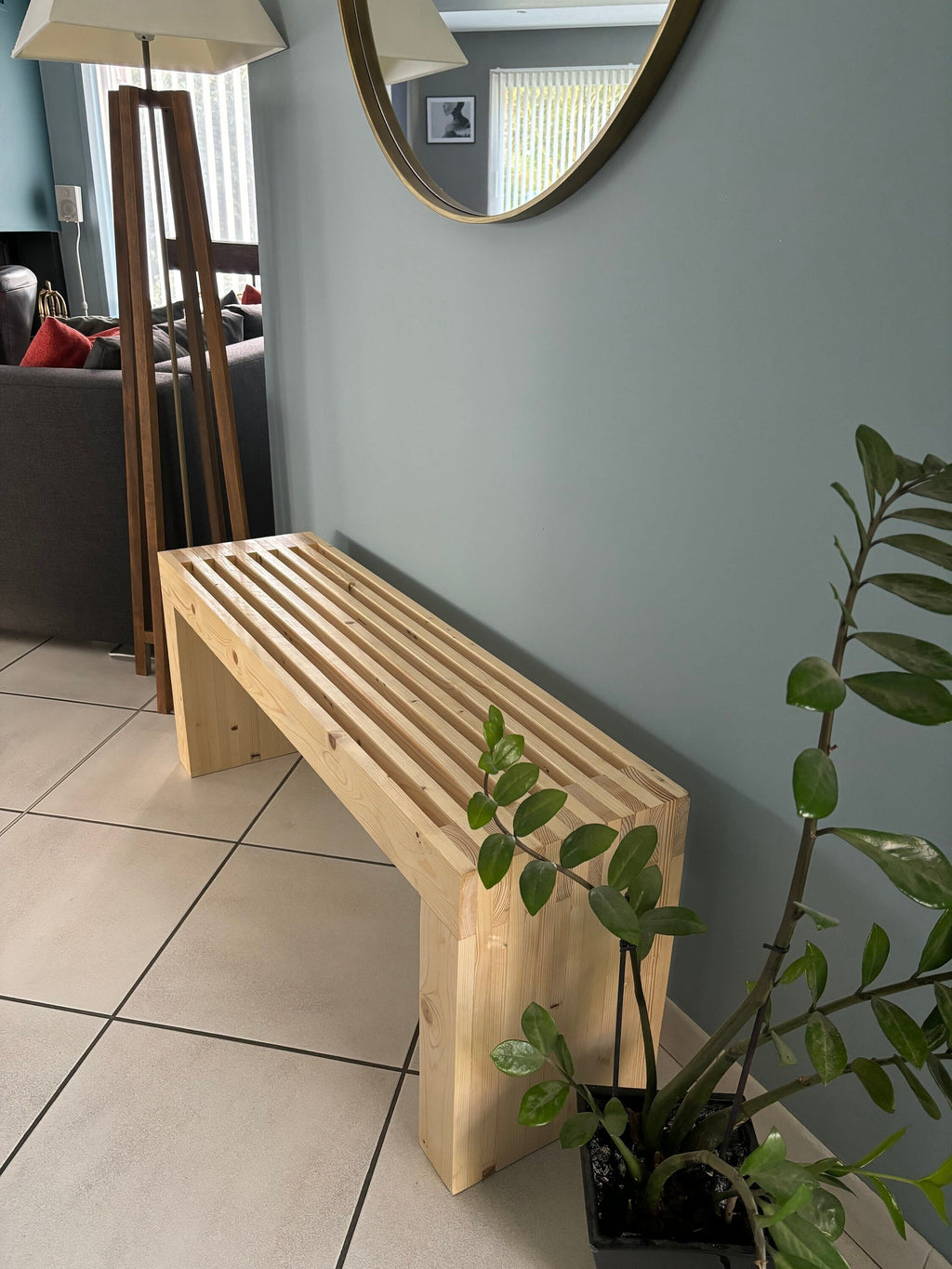 Banc en Bois Massif Recyclé pour Entrée - Éco-responsable et Élégant