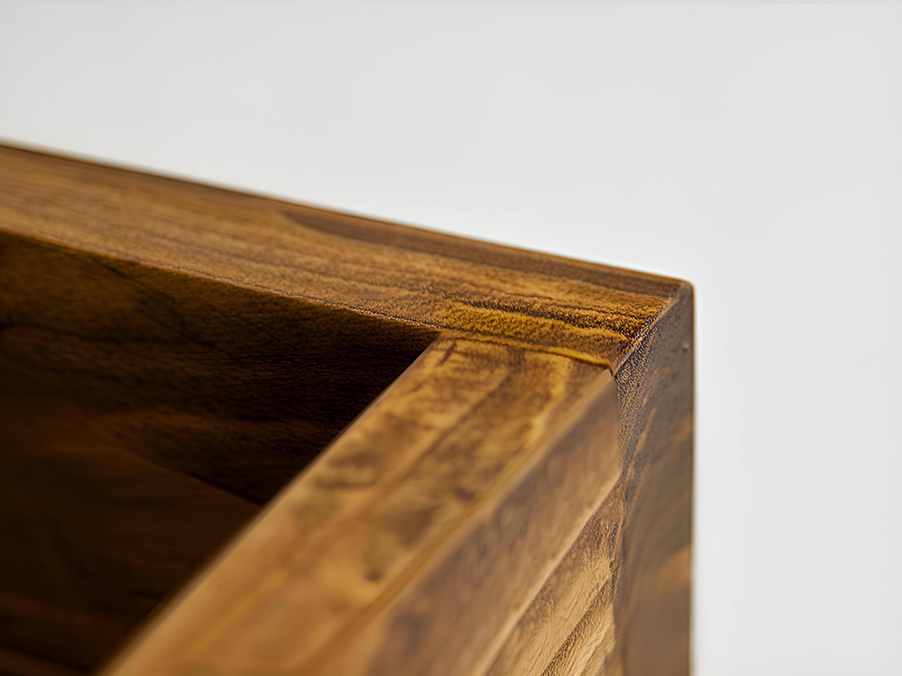 Bac de rangement artisanal pour disques –  Meuble vinyle en bois recyclé fait main