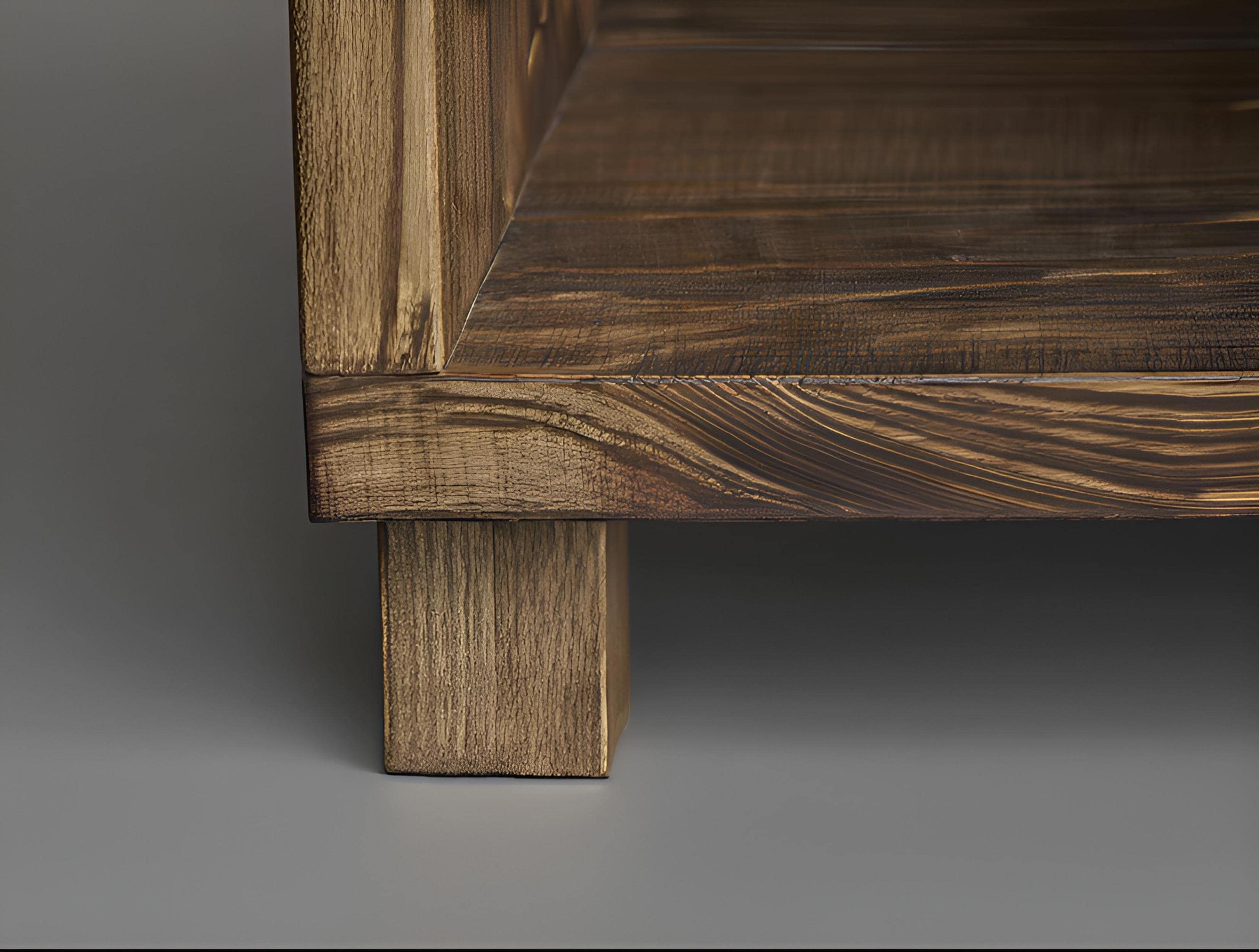 Meuble hi-fi artisanal  – Meuble de rangement en bois massif – Bibliothèque vinyles et livres