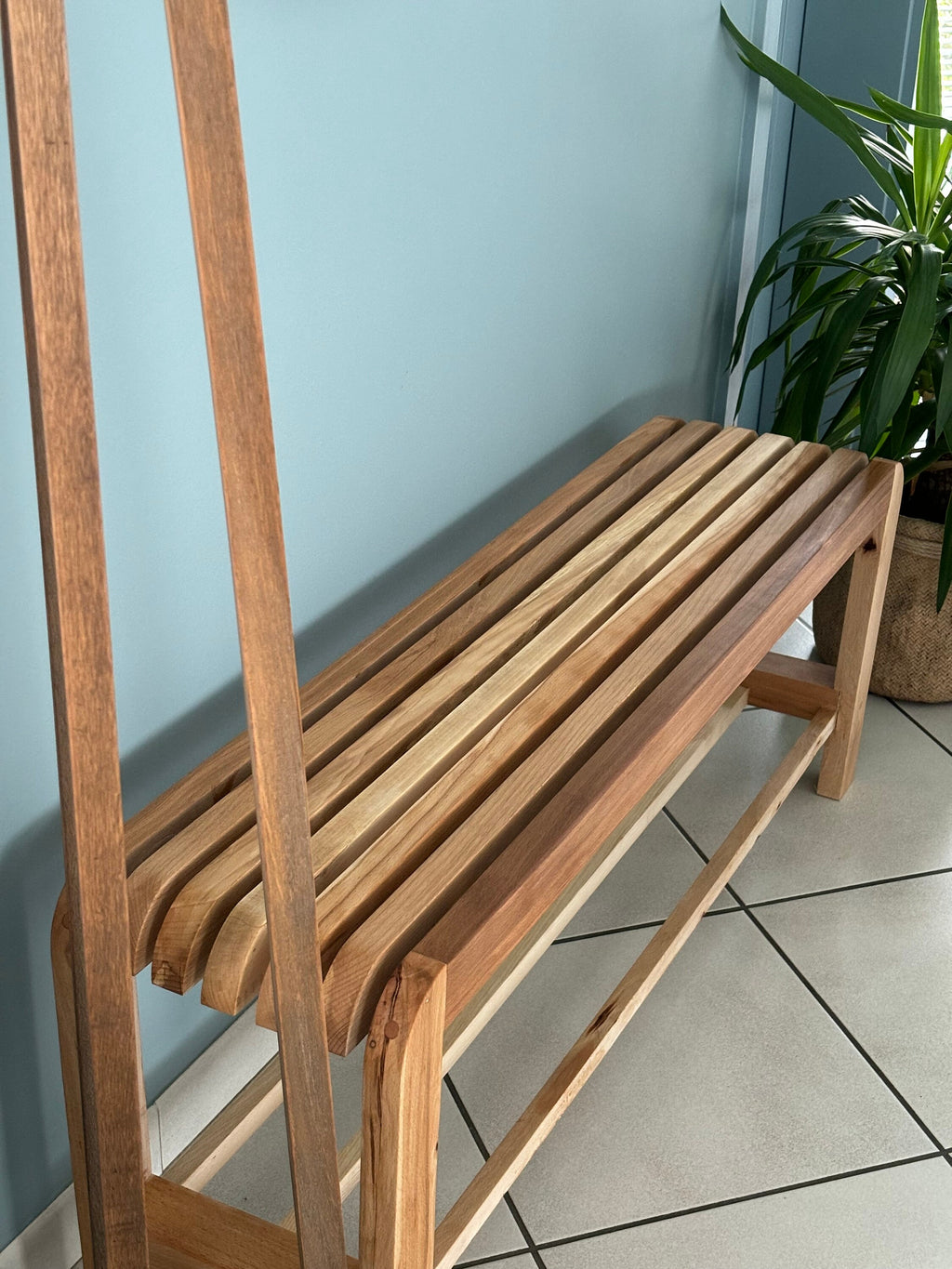 Banc d'entrée à Chaussures en Bois Massif Recyclé – Meuble d’Entrée avec Rangement Pratique