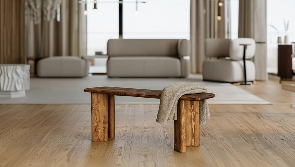 Banc en bois recyclé fait main – Meuble artisanal design et durable